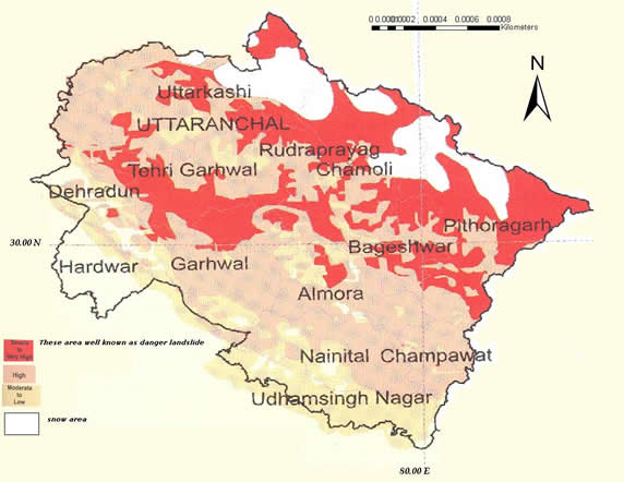 Landslide Zone of Uttarakhand
